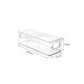 Kitchen Clear Storage Box, Plastic Stackable Containers with Handles for Refrigerator, Freezer, Pantry, Shelves Space Saver. 
