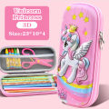 3D Kawaii School Pencil Case For Girls EVA Large Capacity Box Waterproof Cute School Supplies trousse scolaire Stationery. 