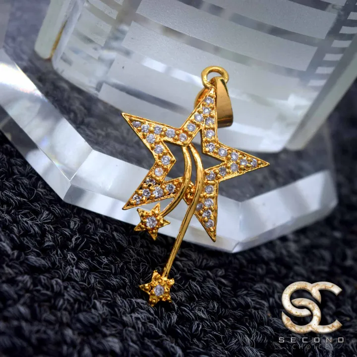 Gold%20Plated%20Pendant%20Star%20Pendant%20For%20Ladies%20With%20White%20Stone%20Fashion%20Stylish%20Rich%20Look%20Pendant%20For%20Women%20-%20Image%203