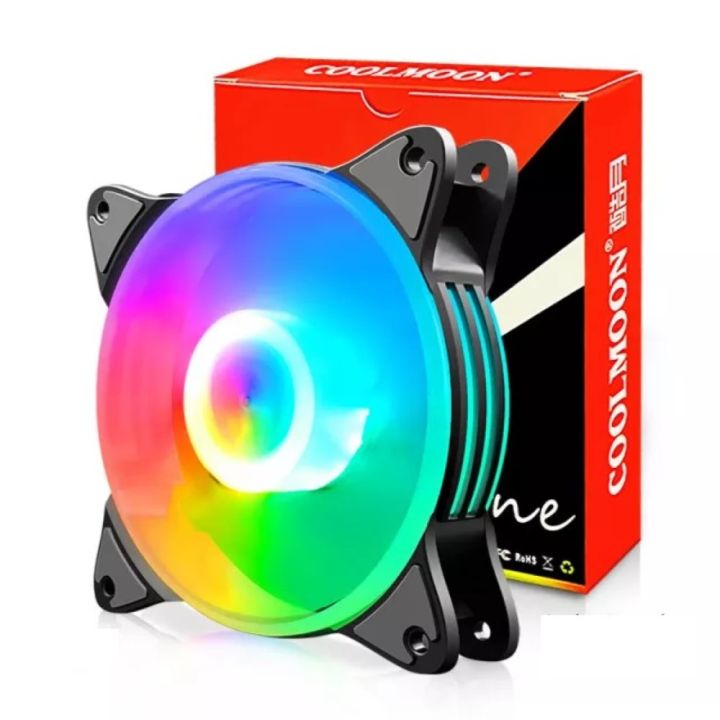 COOLMOON 120mm Silent Cooling Fan 12cm CPU Cooler PC Computer Case Fans ...