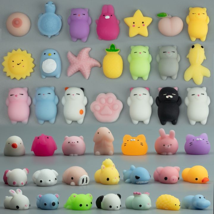 Cute Squishies Mochi Cat Animal Squishy Anti-stress Ball Squeeze Toys for Kids Adult Stress Reliever Birthday Gift for Children
