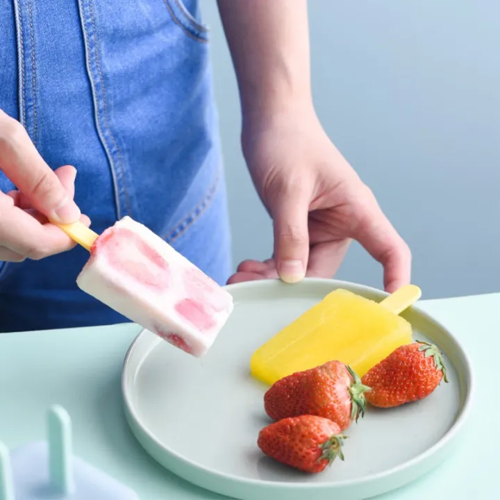 Houseeker%204%20Grids%20Ice%20Cream%20Mold%20Food%20Grade%20Plastic%20Popsicle%20Moulds%20Summer%20Home%20Diy%20Fruit%20Ice%20Cream%20Maker%20Tray%20Mould%20-%20Image%204