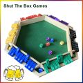 Shut The Box Dice Game Wooden Board Games Digital Game Toy Acrylic Printing Parent-Child Interaction Thinking Ability. 