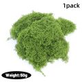1/5packs 30g or 50g Artificial Green Plants Eternal Life Moss DIY Crafts Mini Landscape Garden Home Room Decoration Simulation Green Moss. 