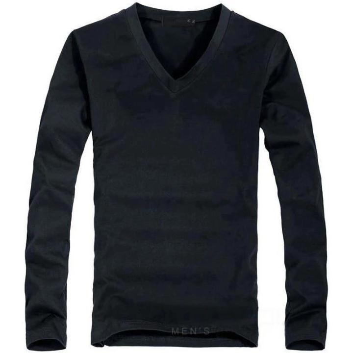 2024%20Elastic%20Mens%20T-Shirt%20V-Neck%20Long%20Sleeve%20Men%20T%20Shirt%20For%20Male%20T-Shirts%20Man%20Clothing%20TShirt%20Brand%20Tees%20-%20Image%203