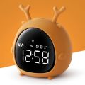 Cute Bear Child Alarm Clock Colorful Night Light Smart Clock With Wake Up Table Clock Kids Gifts. 