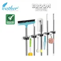BROOM / MOP HANGER - 5 CLAW 5 HOOK  #304 STAINLESS STEEL HEAVY DUTY CLEANING TOOLS HOLDER. 