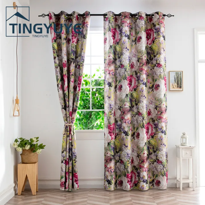 Blackout%20Polyester%20Curtain%20Oil%20Painting%20Style%20Comfortable%20Touch%20Window%20Curtain%20Home%20Decor%20-%20Image%202