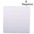 Crystal Epoxy Resin Mold Alphabet Letter Number Pendant Casting Silicone Mould. 