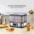 BioloMix BD1200 Food Dryer Dehydrator, 5 Trays, 10L Capacity, BPA FREE, Digital Timer, Temperature Control, for Fruit Vegetable Snacks. 