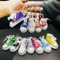 3D Canvas Sneaker Tennis Shoe Keychain Blue Pink Black White Sports Shoes Keyring Bag Ornaments Car Trinket Keyring Accessories. 