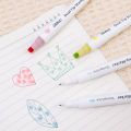 Quick Dry Double-ended Highlighter Marker Watercolor Pen Student Diary Scrapbook Painting Note DIY Making Classroom Office. 