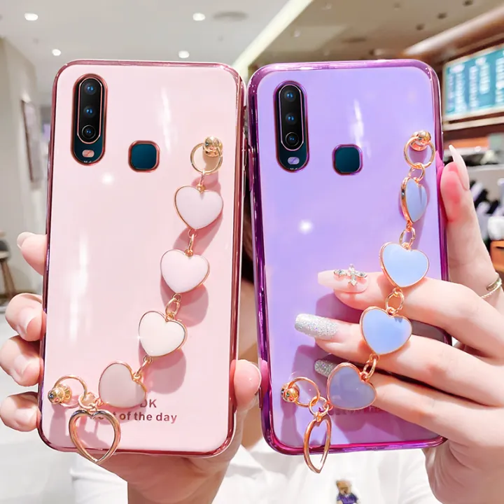 For%20Vivo%20Y17%20Back%20Cover%20with%203D%20Love%20Heart%20Wristband%20Chain%20Fashion%20Bracelet%20Shiny%20Plating%20Phone%20Case%20Soft%20Silicone%20Bumper%20Protective%20Cover%20-%20Image%203