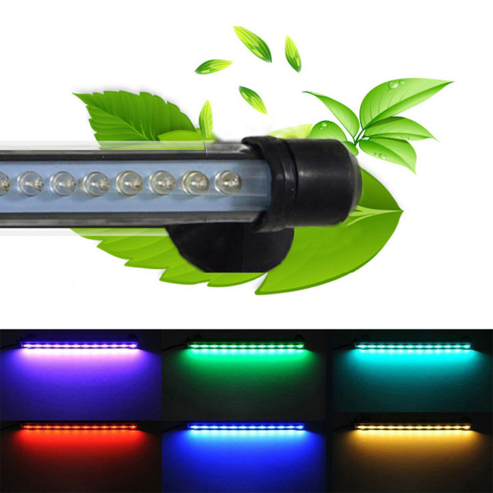 3.5 feet 18W RGB LED Aquarium Light Submersible AIBAO T4 Lamp Bulb Pet Fish Tank Light Energy Saving Fitting Accessory Fish Tank Decoration Colourful Red Green Blue Light Emitting Diode Bright Color T4-100LED Fish Tanks Fish Tank Glass Aquarium Decoration