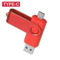 2 in 1 TYPE-C for Mobile phone USB Flash Drive 64GB Rotatable Black Memory Stick Green Pen Drive Red Pendrive Blue U Disk. 