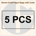 Kraft Paper Bags with Code Handle | Brown Color | Black Code | Small Size. 