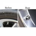 【Silver】 DSYCAR 4Pcs/Set Zinc Alloy Animal Footprint Style Tire Valve Stem Cap Tire Wheel Stem Air Valve Caps for Auto New. 