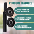Safe and Economical Bathroom Door Handle Lock, Easy to Install Key, for Quiet Use in Family Bedrooms Black. 