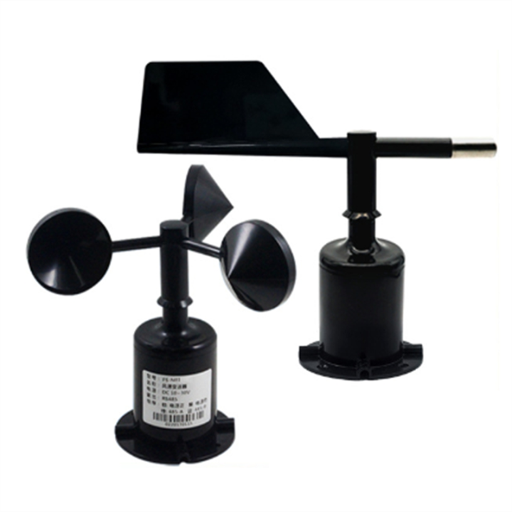 30M/S Black Wind Speed Direction Sensor Weather Station Outdoor 3 Cup Anemometers Sensor Output 0-5V