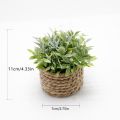Nordic Style Green Artificial Potted Plant 11cm Woven Artificial Plants Plastic Leaf Eucalyptus Grass Artificial Decorations Home Decor. 