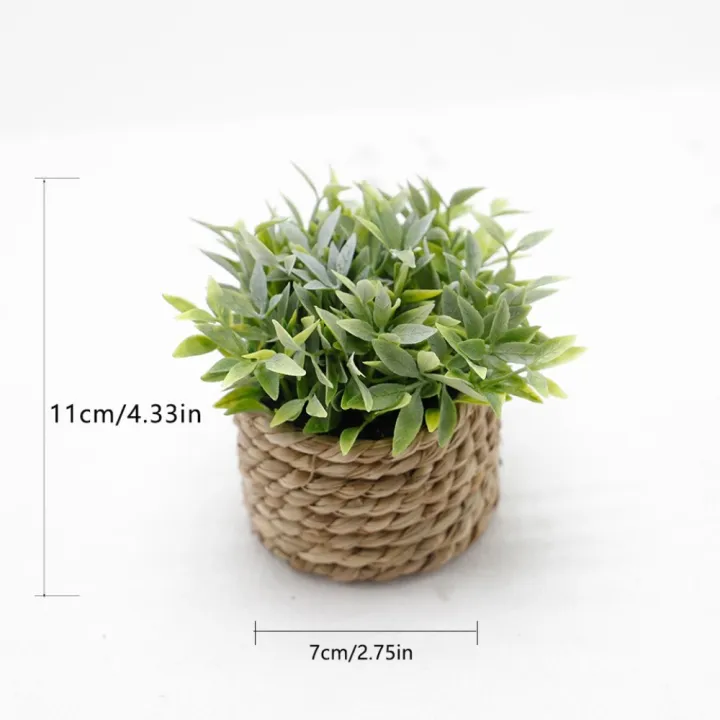 Nordic%20Style%20Green%20Artificial%20Potted%20Plant%2011cm%20Woven%20Artificial%20Plants%20Plastic%20Leaf%20Eucalyptus%20Grass%20Artificial%20Decorations%20Home%20Decor%20-%20Image%202