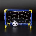 Indoor mini folding football soccer ball goal post net set pump kids sport outdoor home game toy child birthday gift plastic. 