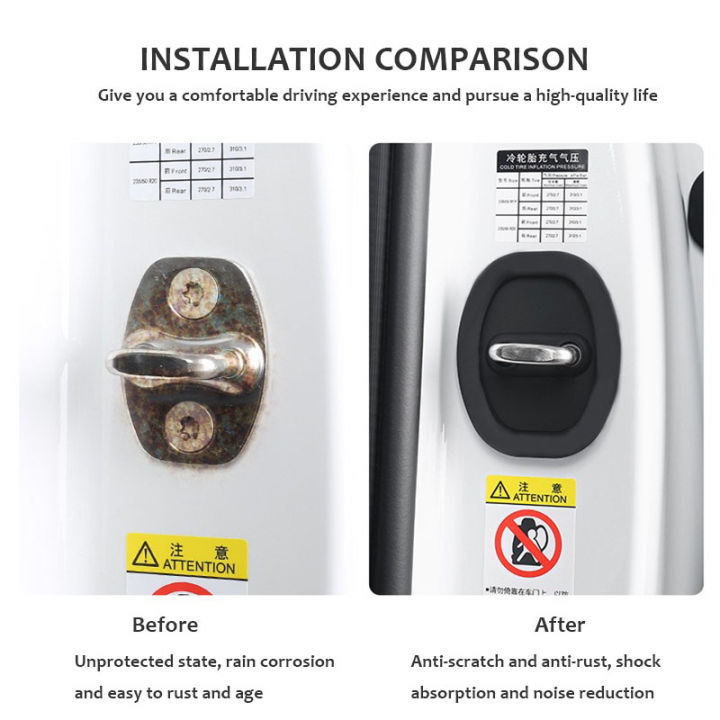 4PCS%20Car%20Door%20Shock-absorbing%20Pad%20Lock%20Buckle%20Buffer%20Protection%20Silicone%20Cover%20Car%20Door%20Lock%20Protective%20Pad%20-%20Image%204