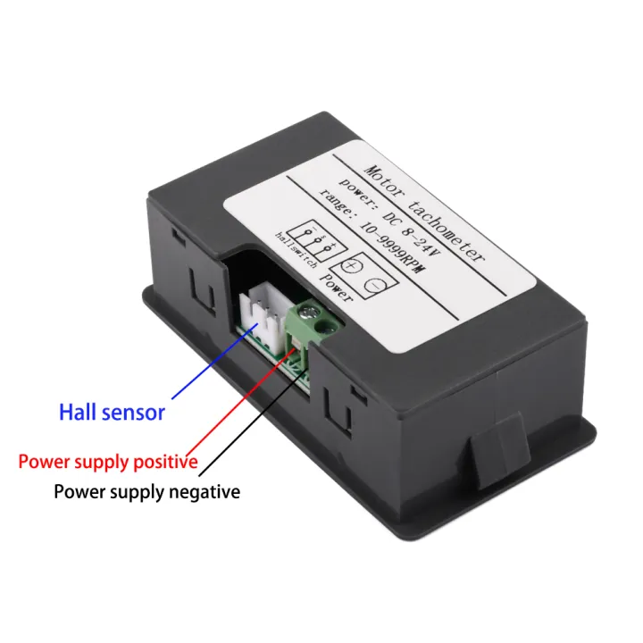 4%20Digital%20Tachometer%20Red%20Led%20Rpm%20Gauge%20Speed%20Meter%20With%20Hall%20Magnet%20Sensor%20Npn%20Switch%20For%20Lathe%20Conveyor%20Belt%20-%20Image%205