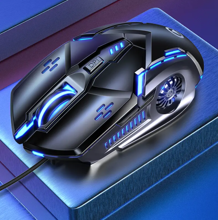 Wired Silver Carved Mechanical Gaming Mouse, Ergonomic Design for ...