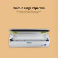 A4 Portable Thermal Printer BT Printer Built-in Battery Test Paper Document Photo Printer White UK Plug. 
