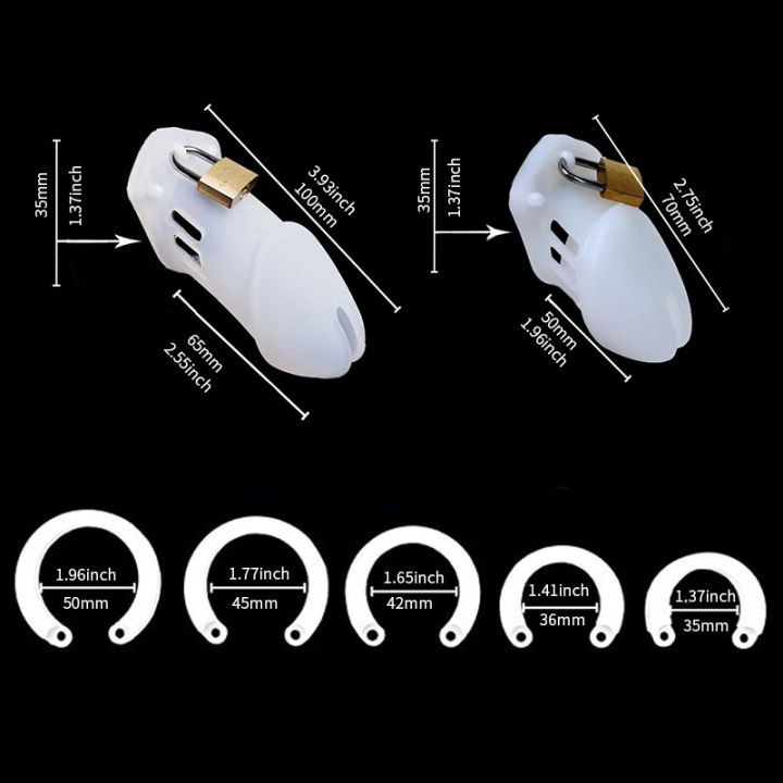 18+%20Silicone%20Chastity%20Cage%20Male%20%20Lock%20With%205%20%20Rings%20%20Toys%20For%20Sissy%20Men%20Femboy%20Stretcher%20BDSM%20%20%20Urethral%20Device%20Sex%20Toys%20-%20Image%203