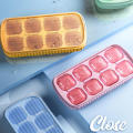 8 Grids Silicone Ice Cube Maker Tray with Lid Ice Mould Forms for Ice Kitchen Whiskey Cocktail Accessory Kitchen Gadgets. 