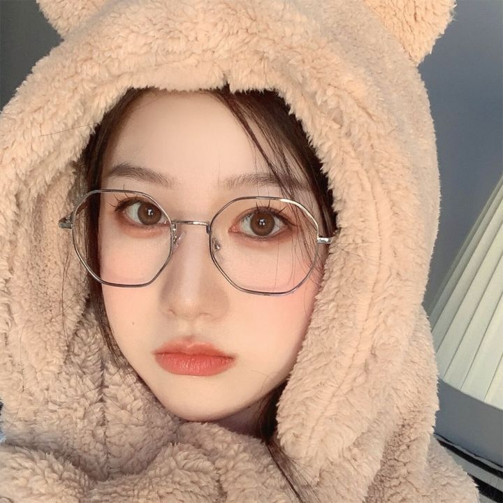 Art%20Retro%20Unisex%20Polygon%20Anti%20Blue%20Light%20Glasses%20Metal%20Frame%20Flat%20Ocular%20Fashion%20Comfortable%20Transparent%20Spectacle%20For%20Women%20Men%20-%20Image%202