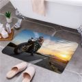 Motorcycle Entrance Door Floor Mat  Door Mat Non-Slip Foot Pad Home Welcome Carpet For Hallway Bath Kitchen Doormat-40cmx60cm. 