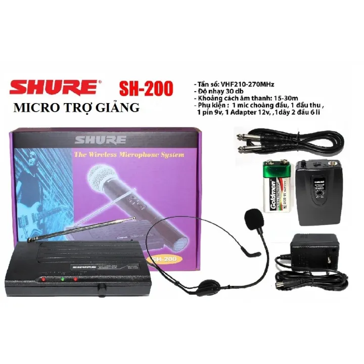 VHF%20Wireless%20Microphone%20System%20SHURE%20SH-200%20microphne%20VHF%20High%20band%20270Mhz%20-%20Image%202