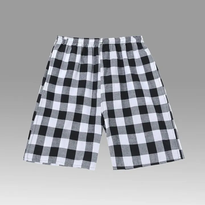 Cotton%20Summer%20Beach%20Pants%20Loose%20Casual%20Knee%20Length%20plus%20Size%20Pajama%20Pants%20Plaid%20Shorts%20Quick-Drying%20Large%20Trunks%20Home%20Wear-Resistant%20-%20Image%202