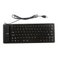 Flexible Keyboard Mini Foldable Wired Usb Computer Keyboards Portable Waterproof Silicone Soft Slim Folding Gaming Keypad For Laptop. 