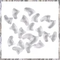 20 pcs Soft Nail Caps For Cat Pet Claw Control Paws off + Adhesive Glue -Transparent,Size M. 