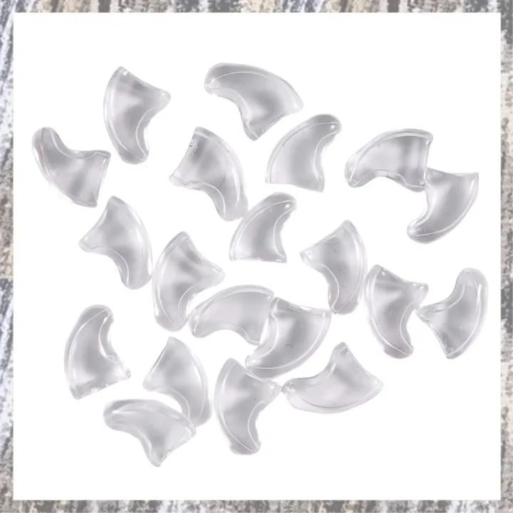20 pcs Soft Nail Caps For Cat Pet Claw Control Paws off + Adhesive Glue -Transparent,Size M