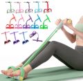 Pull Reducer Body Shape Trimmer Body Shaper - Multi Colorc ,4 Tubes Latex Elastic Pull Rope Sit-up Bodybuilding Fitness Equipment Exercise Resistance Bands for Abdomen/Waist/Arm/Yoga/Pilates Stretching Slimming Training. 