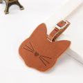 Cat Luggage Tags Double Layer Belt Suitcase ID Address Label Holder Baggage Name Cartoon PU Tag Portable Label Travel Accessory. 