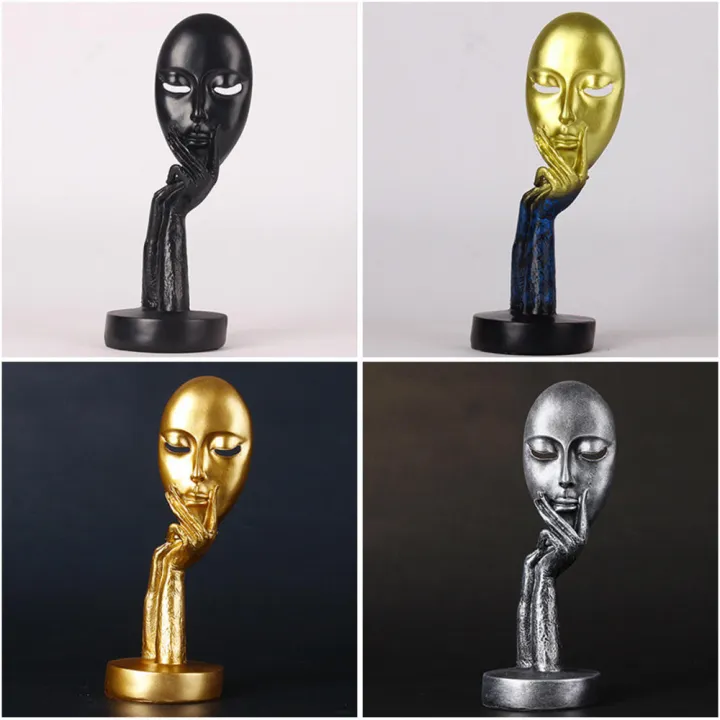 Statues%20Crafts%20Sculpture%20Lady%20Decorative%20Display%20Resin%20Art%20Human%20Modern%20Meditators%20-%20Image%205