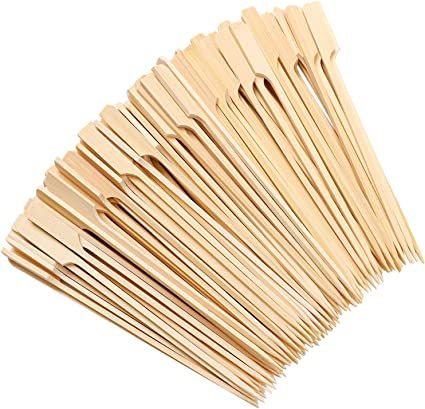 Bamboo Paddle Skewers BBQ Skewers Grill Kebab - 50 Pcs