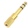 Quarter Inch Adapter, 6.35mm (1/4 Inch) Male to 3.5mm (1/8 Inch) Female Headphone Jack Plug, Gold 6 Pack. 
