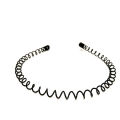 Two (2) Hair Bands for Men and Women (Two Designs), Metal Head Bands Wavy Hair Band, Spring Hair Hoop Black. 