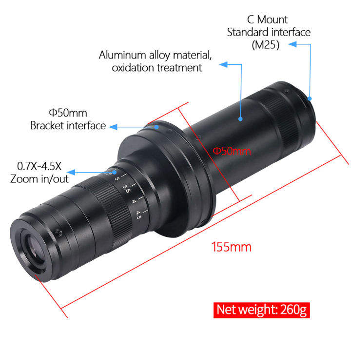 ZONGMAI%20Industrial%20Video%20Microscope%20Camera%20C-Mount%20Type%20Interface%20Confocal%20Adjustable%20Magnification%200.7X-4.5X%20Optical%20Zoom%20Lens%20-%20Image%202