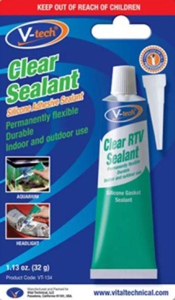 Silicone RTV Mastic Adhésif étanche Pour Salle De Bain, Cuisine, Aquarium - Neuf, Date Expiration 2025
