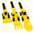 3pcs Tableware for Children Car Bulldozer Excavator Shovel Cutlery Kids Tableware Materials Safety Utensils Kids Spoon Fork set. 