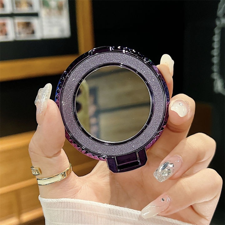 S24 UliPhone Stone Pattern Flash Lens safe Drill For Mag Magnetic Ring Stand Phone Case For 16 15 Pro Max 14 tra Phone Holder Case