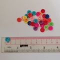 Multicolored Small Round Button. Colorful Hand Craft Button Small. 